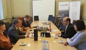 Ambassador Mkrtchyan's meetings in the Ministry of Culture of Latvia, Saeima and State Latvian Television