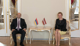 Meeting of the Ambassador of the Republic of Armenia to Latvia Tigran Mkrtchyan and Vice Speaker of the Latvian Saeima Inese Lībiņa-Egnere