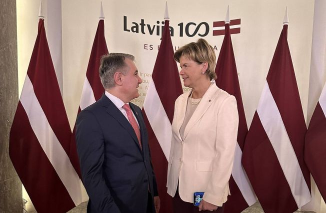 Ambassador Ara Margaryan's Meeting with Latvian Foreign Minister Baiba Braže