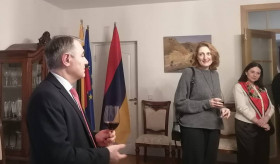 Embassy of Armenia in Lithuania hosted the renowned Armenian writer Narine Abgaryan